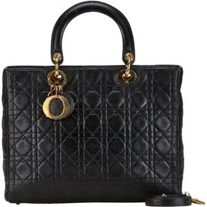 Dior Vintage, Pre-owned, Dames, Zwart, ONE Size, Leer, Pre-owned Leather dior-bags