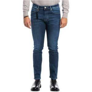 Incotex, Jeans, Heren, Blauw, W35, Katoen, Stretch Jeans