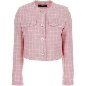 Versace, Jassen, Dames, Roze, S, Wol, Light Jassen