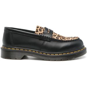 Dr. Martens, Schoenen, Heren, Zwart, 43 EU, Leer, Zwarte zwarte loafers met rubberen zool