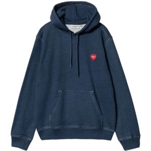 Carhartt Wip, Sweatshirts & Hoodies, Heren, Blauw, XL, Katoen, Hooded Ingo Sweatshirt Donkerblauw