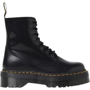 Dr. Martens, Schoenen, Dames, Zwart, 36 EU, Retro Platform Enkellaarzen Zwart