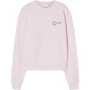Closed, Sweatshirts & Hoodies, Dames, Roze, M, Katoen, Geborduurde Katoenen Sweatshirt