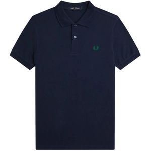 Fred Perry, Tops, Heren, Blauw, XL, Katoen, Origineel Katoenen Piqué Poloshirt