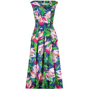 Talbot Runhof, Kleedjes, Dames, Veelkleurig, S, Bloemen Cocktailjurk