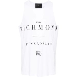 John Richmond, Tops, Heren, Wit, S, Katoen, Singlet Tanktop