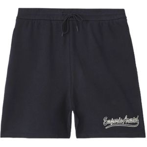 Emporio Armani, Badkleding, Heren, Blauw, L, Katoen, Marineblauwe Bermuda Shorts
