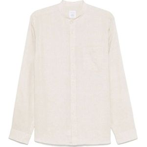 Xacus, Overhemden, Heren, Beige, M, Amandel Beige Overhemd Knoopsluiting Zak