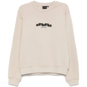 Daily Paper, Sweatshirts & Hoodies, Heren, Beige, XL, Beige Crew Neck Logo Sweater