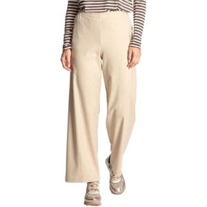 Niu, Broeken, Dames, Beige, L, Wol, Beige Wol Straight Leg Broek