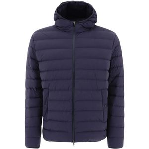 Herno, Jassen, Heren, Blauw, 2Xl, Nylon, Blauwe Piumino Jas