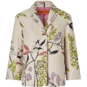 Stine Goya, Jassen, Dames, Veelkleurig, M, Bloemenprint relaxte pasvorm blazer