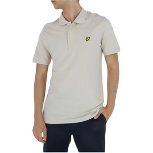 Lyle & Scott, Tops, Heren, Beige, 2Xl, Katoen, Polo Shirt met Print van Katoen