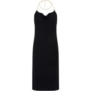 Bottega Veneta, Kleedjes, Dames, Zwart, S, Viscose Midi Jurk