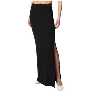 Silvian Heach, Rokken, Dames, Zwart, L, Lange rok met zijwaartse split
