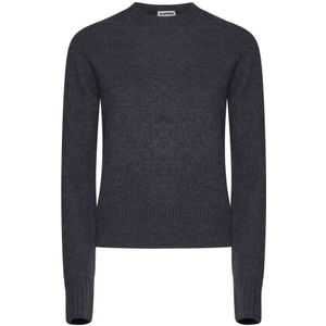 Jil Sander, Truien, Dames, Grijs, S, Wol, Wollen Trui