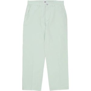 Obey, Broeken, Heren, Groen, W29, Katoen, Katoenen Twill Timmerman Broek