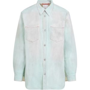 Acne Studios, Overhemden, Heren, Groen, S, Katoen, Mintgroen Katoenen Overhemd