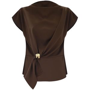 Kocca, Blouses & Shirts, Dames, Bruin, XS, Stijlvolle Blouse