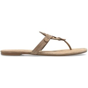 Tory Burch, Schoenen, Dames, Beige, 37 EU, Leer, Suede Slides Miller