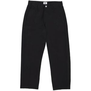 Obey, Broeken, Heren, Zwart, W32, Hardwork Flooded Work Pant Zwart