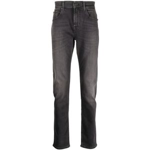 7 For All Mankind, Jeans, Heren, Zwart, W34, Katoen, Zwarte Katoenen Jeans