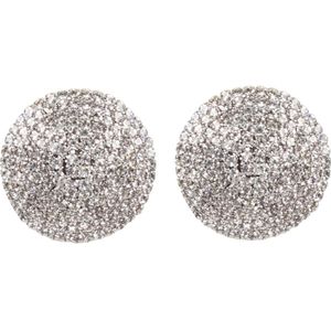 Self Portrait, Accessoires, Dames, Grijs, ONE Size, Kristal Stud Oorbellen
