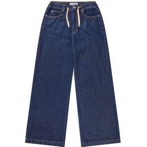 Munthe, Jeans, Dames, Blauw, L, Elegante Indigo Jeans met Trekkoord