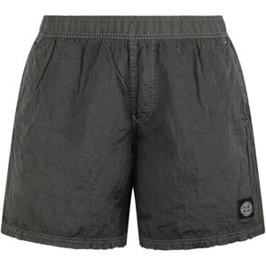 Stone Island, Badkleding, Heren, Grijs, S, Nylon, Nylon Sports Swim Shorts Ss 25