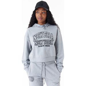 New Era, Sweatshirts & Hoodies, Dames, Grijs, XS, Crop Arch Wordmark Sweatshirt