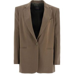 Andamane, Jassen, Dames, Grijs, S, Oversized Guia Blazer