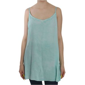 Ermanno Scervino, Tops, Dames, Blauw, L, Mouwloze Elegante Top