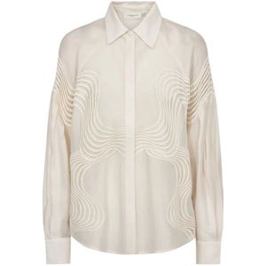 Copenhagen Muse, Blouses & Shirts, Dames, Beige, M, Polyester, Muse Blouse Long Sleeve Shirt
