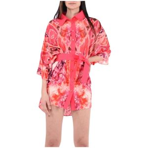 F**k, Kleedjes, Dames, Veelkleurig, M, Stijlvolle Kaftan Jurk