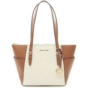 Michael Kors Pre-owned, Pre-owned, Dames, Wit, ONE Size, Katoen, Pre-owned Cotton handbags