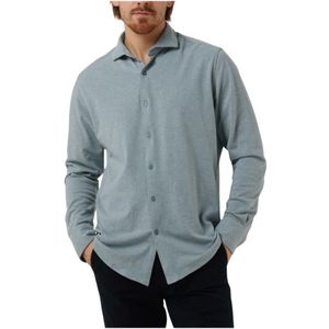Dstrezzed, Overhemden, Heren, Blauw, M, Katoen, Casual Melange Pique Shirt Blauw