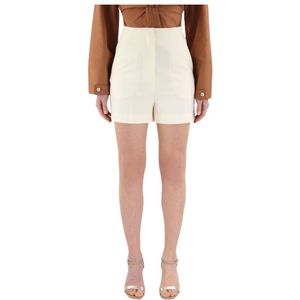 Nanushka, Korte broeken, Dames, Beige, S, Polyester, Korte broek