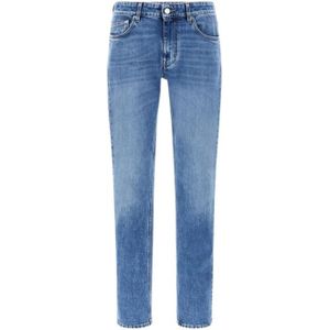 Roberto Cavalli, Jeans, Heren, Blauw, W32, Katoen, Donkerblauwe Skinny Jeans Gemaakt in Italië