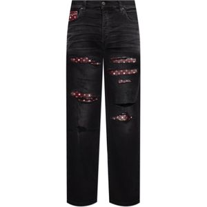 Amiri, Jeans, Heren, Zwart, W32 L32, Katoen, Jeans met vintage-effect