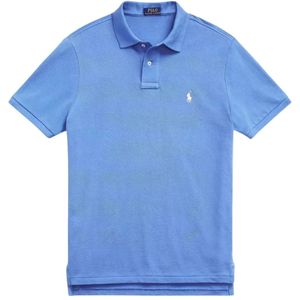 Ralph Lauren, Tops, Heren, Blauw, M, Katoen, Klassiek Model Mesh Polo Shirt