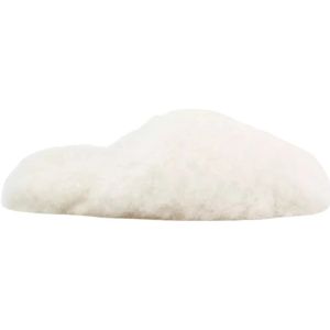 Yves Salomon, Schoenen, Dames, Wit, 37 EU, Leer, Witte Fur Slippers