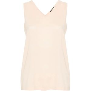 Fabiana Filippi, Tops, Dames, Beige, S, Mouwloze Top