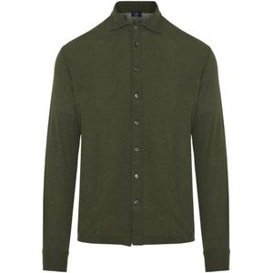 Barba, Overhemden, Heren, Groen, 2Xl, Katoen, Casual Shirts