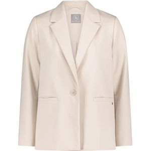Betty & Co, Jassen, Dames, Beige, L, Langblazer Chic Trend Silhouet Elegantie Zakken
