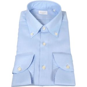 Xacus, Overhemden, Heren, Blauw, L, Katoen, Button Down Oxford Reis Shirt