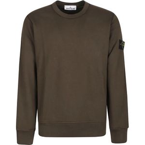 Stone Island, Sweatshirts & Hoodies, Heren, Wit, M, Casual Sweatshirt voor Mannen