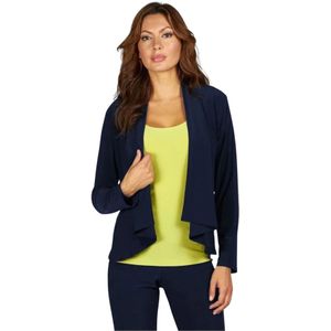 Frank Lyman, Truien, Dames, Blauw, S, Polyester, Gedrapeerd Marineblauw Vest