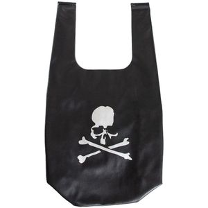 Mastermind World, Tassen, Heren, Zwart, ONE Size, Leer, Handtas met Skull Print van Kunstleer