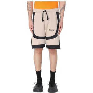 Disclaimer, Korte broeken, Heren, Beige, M, Katoen, Casual Beige Shorts voor Mannen