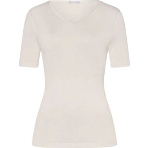 Hanro, Tops, Dames, Wit, S, Zijden T-shirt - Bleke Room